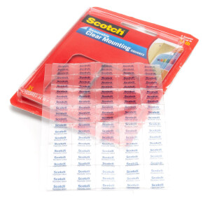 3M Scotch removable clear mounting squares