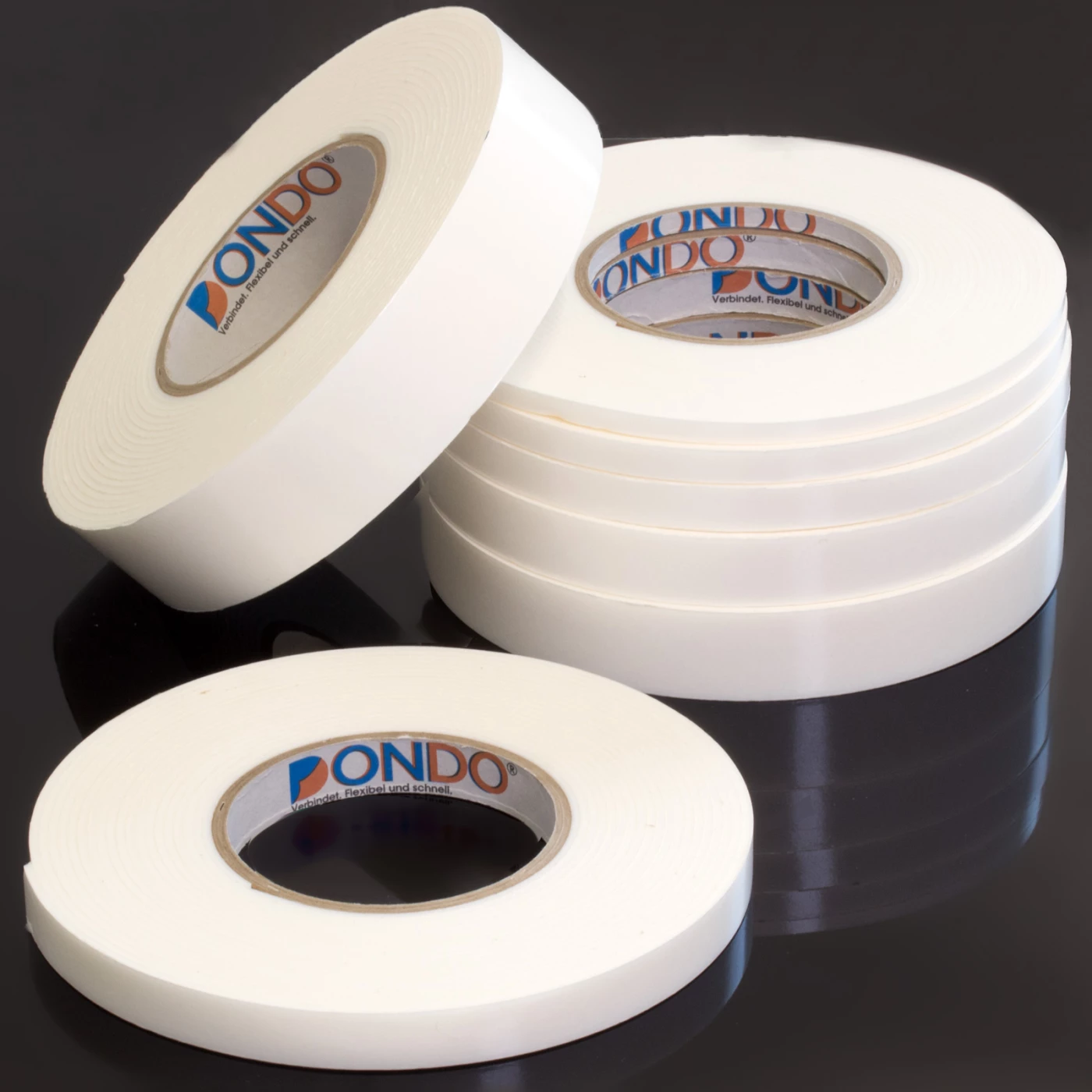 Double-sided adhesive tapes for mirrors, signs or strips