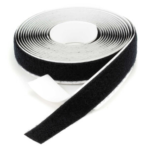 Dondo reclosable fastener hook and loop black 20mm