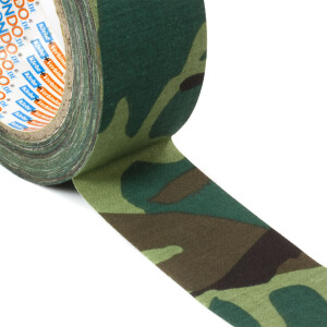 Camouflage flecktarn Klebeband Textil Stoff Tarnband 25m